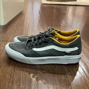 Vans Men's Charcoal and White Sneakers